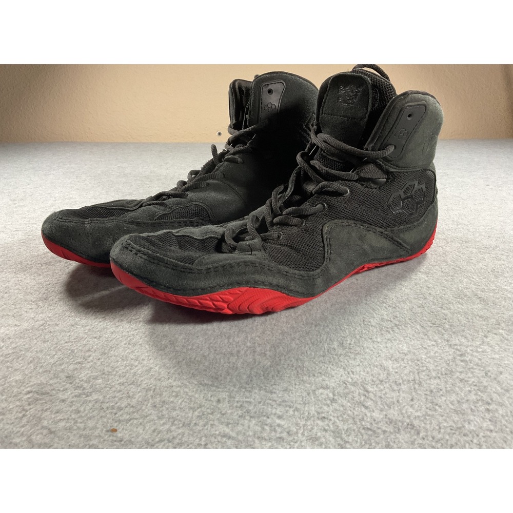 Rudis JB Alpha 2.0 Jordan Burroughs Wrestling Shoes Black Red Mens 9.5 Womens 11